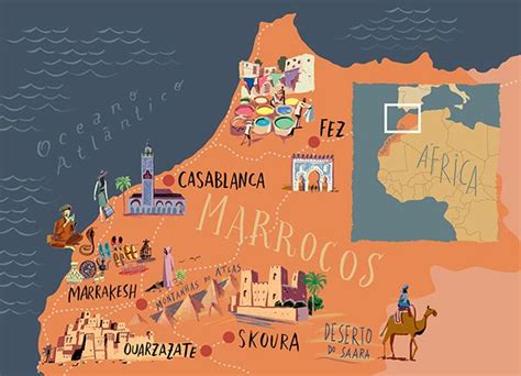 Morocco Tourist Attractions Map