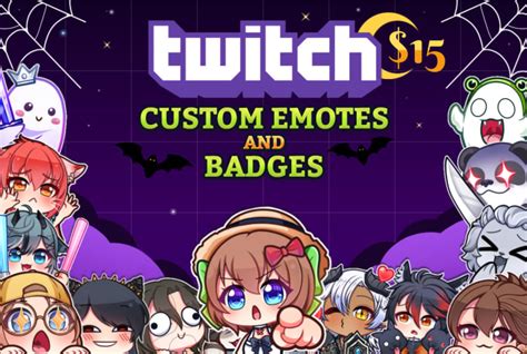 Make Anime Custom Chibi Emotes And Sub Badges For Twitch By Liggiearts