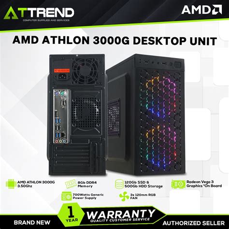 AMD Ryzen 3 PRO 2100GE 3.2Ghz / Athlon 3000G 3.5Ghz w/ Vega 3 Graphics ...