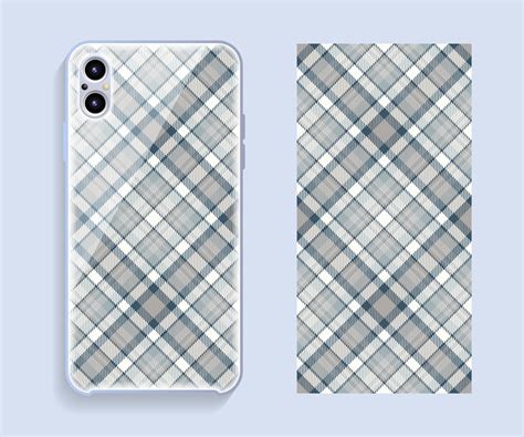 Mobile phone cover design. Template smartphone case vector pattern