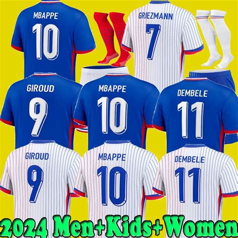 16 319에서 Maillots de Football 프랑스 축구 유니폼 2024 Benzema Mbappe Griezmann