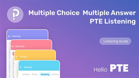 Multiple Choice Multiple Answer Expert Tricks For Pte Listening