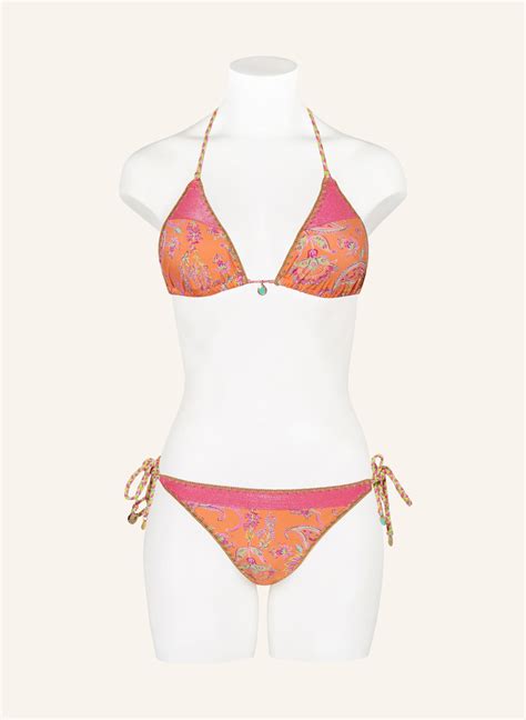 Banana Moon Couture Triangel Bikini Hose Blika Adorno In Orange Pink