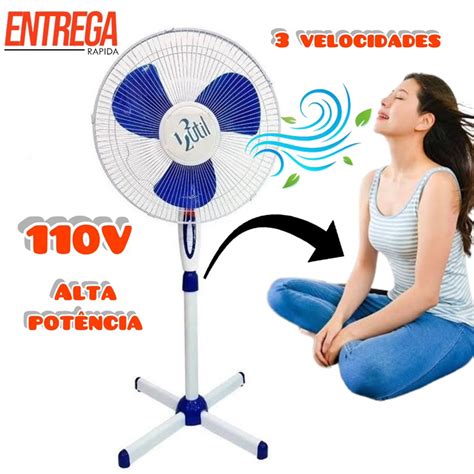 Ventilador Turbo Silencioso De Coluna 110v 3 Velocidades Shopee Brasil