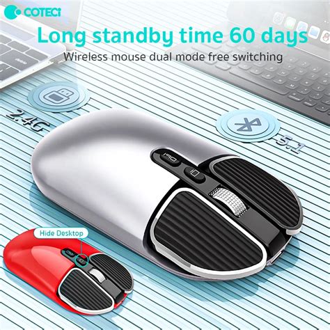 Coteci Beetle Dual Mode Wireless Bluetooth Mouse For Laptop Ipad