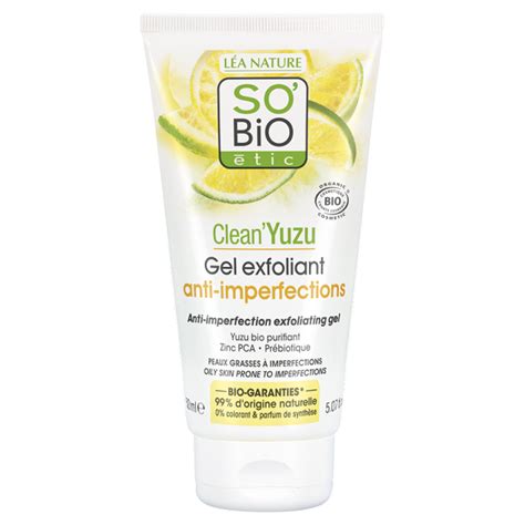 Clean Yuzu Gel Exfoliant Anti Imperfections Bio Ml So Bio Tic