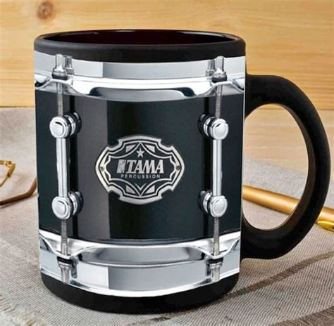 Tama Concert Maple Snare Drums Mug Black Drum Mug Drummer Etsy