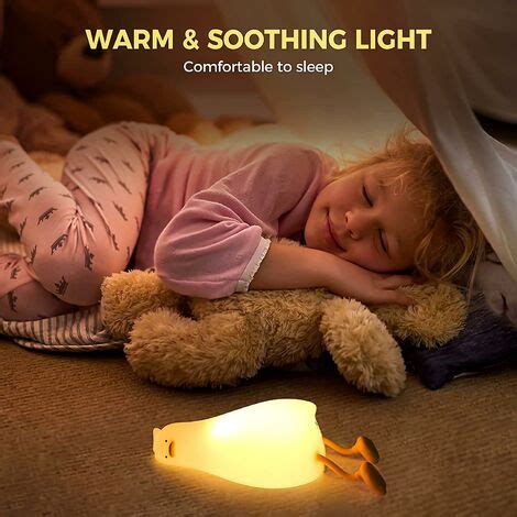 Veilleuse En Silicone Pour Chambre D Enfant Lampe De Nuit Peace Duck