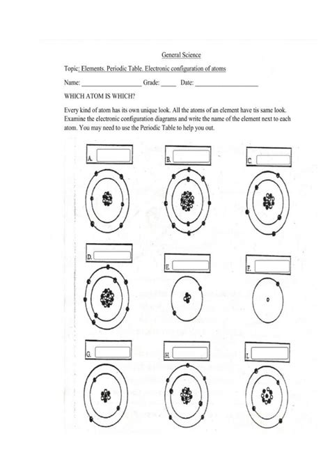 Bohr Rutherford Models Online Exercise For Live Worksheets