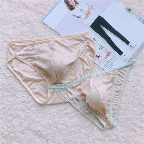 Calzoncillos Transparentes De Malla De Encaje Para Hombre Tangas De Bikini Con Bolsa Para Bulto