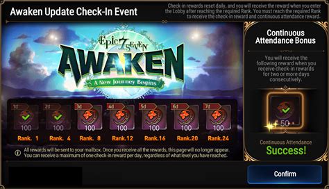 Awaken Update 7 Day Check In Event