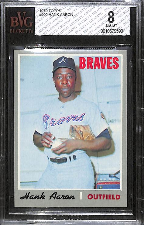 Lot Detail 1970 Topps High Grade Hank Aaron Graded Beckett BVG 8