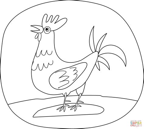 Rooster coloring page | Free Printable Coloring Pages