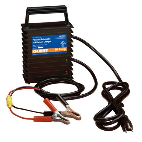 Guest 2612A Portable Marine Battery Charger (12-Volt, 10-Amps, Single ...