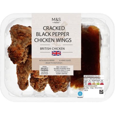 M S Cracked Black Pepper Chicken Wings 564g Compare Prices Where