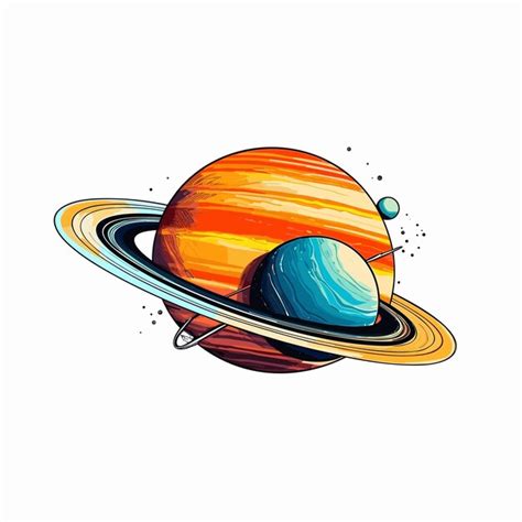 Premium Psd Saturn Solar System Fantasy Graphical Style Illustration