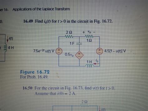 Solved Find I 0 T For T 0 In The Circuit In Fig 16 72 Chegg