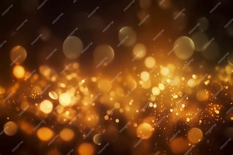 Premium Photo Golden Bokeh Lights Background