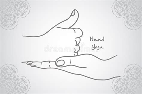 Linga Mudra Gesture Of Heat Vector Stock Vector Illustration Of