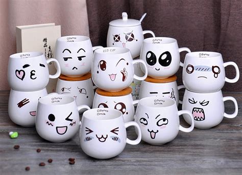 Кружка AliExpress Yefine 320 мл креативные милые выражение Керамика ...