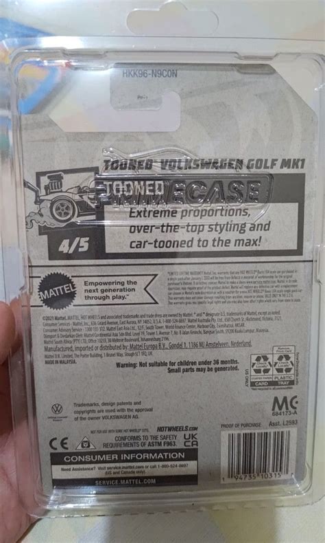 Hot Wheels VW Golf Mk1 Tooned Toys Collectibles Mainan Di Carousell