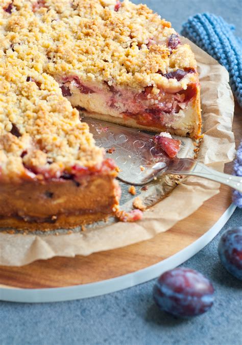 Pflaumen Käsekuchen mit Streuseln Serendipity