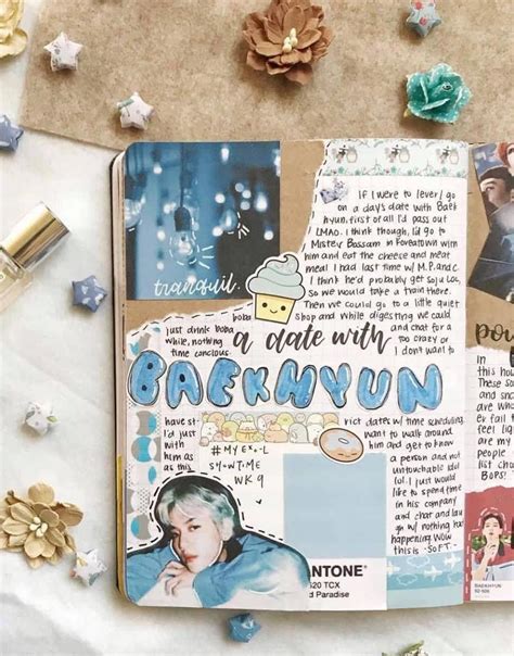 Stunning Blue Kpop Journal With Baekhyun From Exo