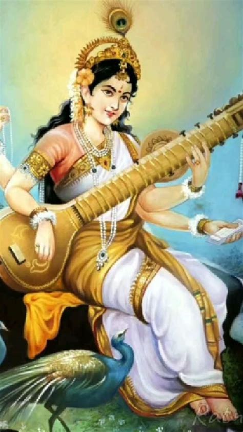 Saraswati Namasthubyam Saraswati Mata Saraswati Painting Saraswati