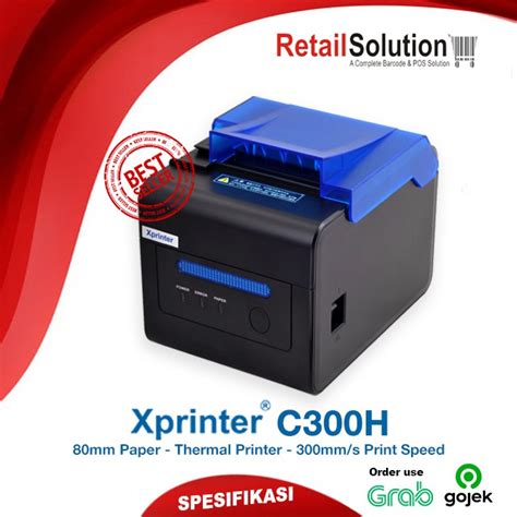 Jual Printer Kasir Thermal 80mm USB LAN Serial Xprinter XP C300H