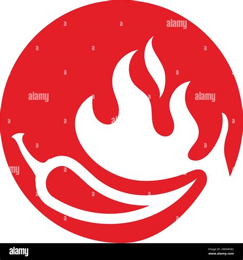 Red Hot Natural Chili Icon Template Vector Illustration Stock Vector Image Art Alamy
