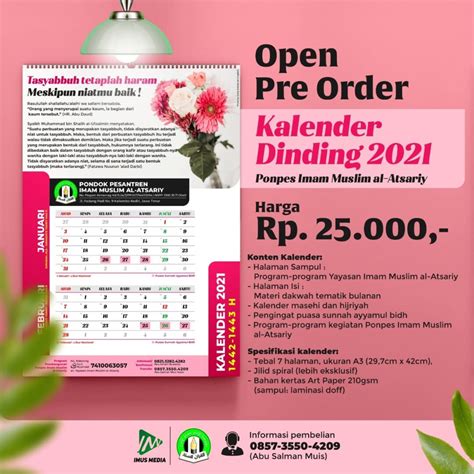 Kalender Ponpes Imam Muslim Al Atsariy Kediri