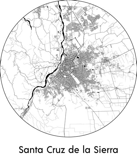 Premium Vector | City Map South America Bolivia Santa Cruz de la Sierra vector illustration