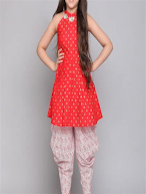 Buy J Turritopsis Girls Ethnic Motifs Printed A Line Kurta With Dhoti