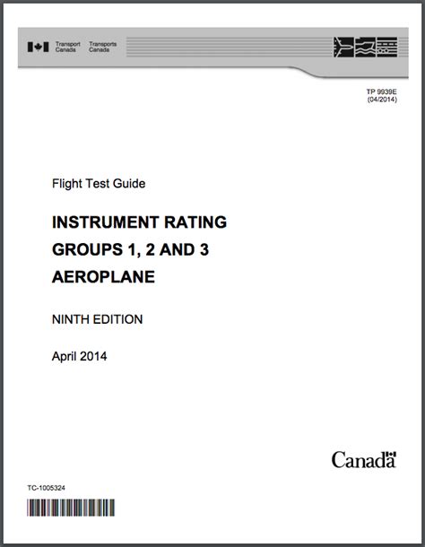 Instrument Rating Aeroplane St Catharines Flying Club