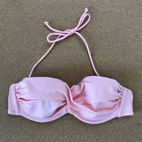 Victorias Secret Light Pink Peach “rio” Push Up Bandeau Bikini Top