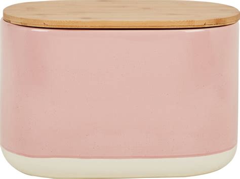 Dunelm Blush Pink Bread Bin Pink White And Brown Shopstyle Food Storage Containers