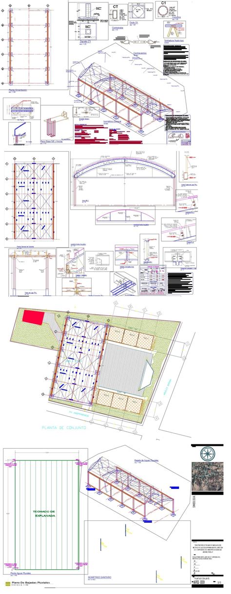 Techado De Cancha De Usos M Ltiples En Autocad Librer A Cad