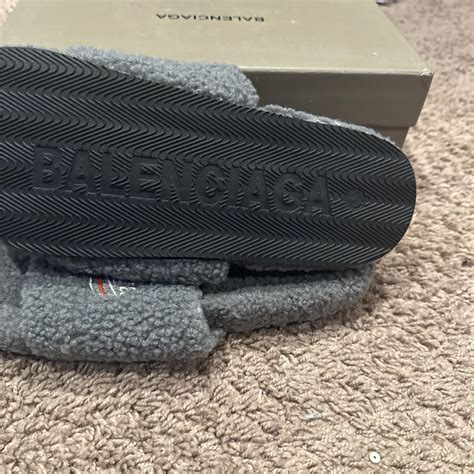 Grey Balenci slides SHOOT OFFERS - Depop