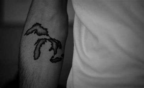 Michigan Outline Tattoo