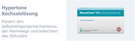 PARI MucoClear 6 NaCl Inhalationslösung Hypertone Kochsalzlösung zum