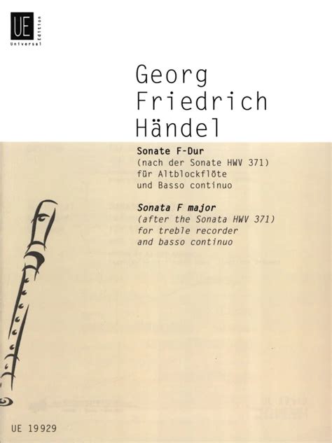 Sonate Nach Hwv Von Georg Friedrich H Ndel Im Stretta Noten Shop