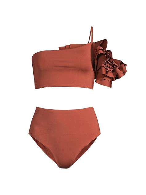 Buy Maygel Coronel Women S Procida Ruffle Piece Bikini Set Orange