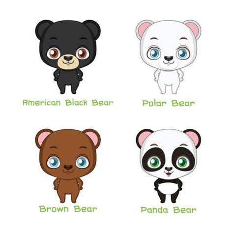 Set of bear species 599344 Vector Art at Vecteezy