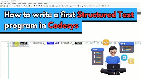 Plc Tutorial First Structured Text Program In Codesys Plc Codesys