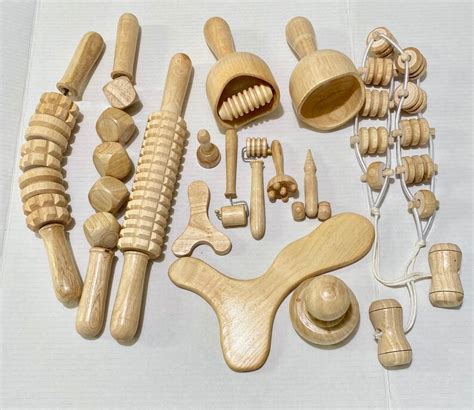 Kit Pro Maderoterapia Colombiana 14 Pcs Woodtherapy Tool Massage Set Etsy