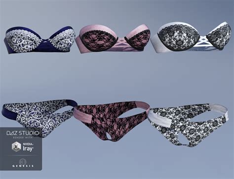 Bandeau Bikini Lingerie Textures Daz 3D