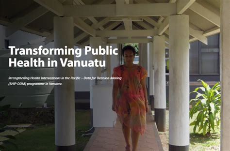 Transforming Public Health in Vanuatu - Pacific Public Health