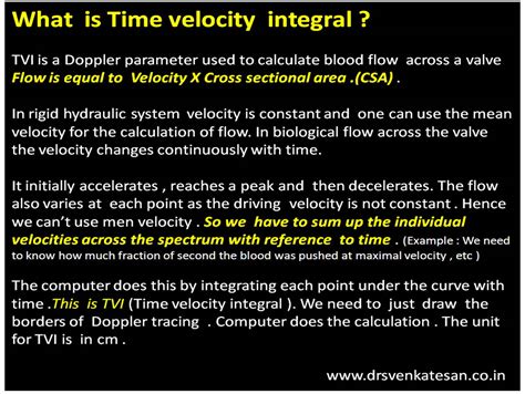 What Is Time Velocity Integral Vti Dr S Venkatesan Md