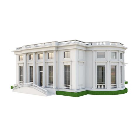 White House with classic interior 3D model | CGTrader