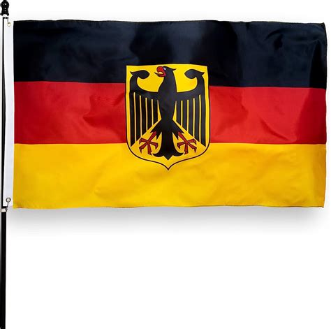 Danf Germany Eagle Flag 3x5 Ft Thick Polyester Fade Resistant Brass Grommets